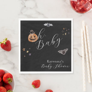Boho-Halloween geschlechtsneutrale Oh Baby Shower Serviette