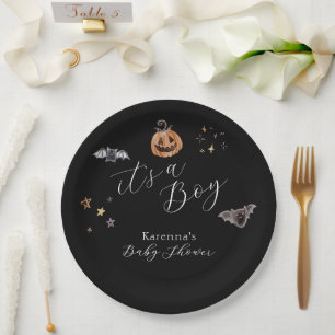 Boho Halloween ist eine Baby-Dusche Pappteller