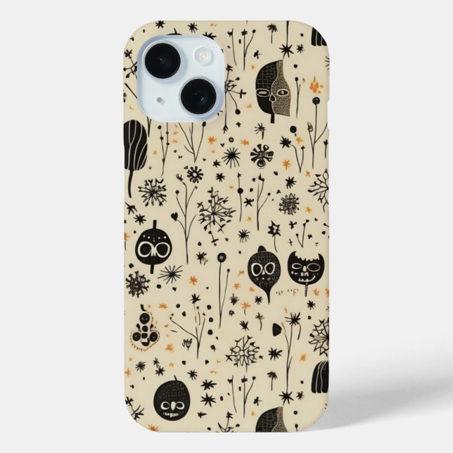 Boho-Halloween-Nahtloses Muster Case-Mate iPhone Hülle (Rückseite)