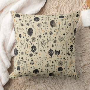 Boho-Halloween-Nahtloses Muster Kissen