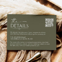 Boho Handgeschriebene Skripteinsätze Details QR-Co