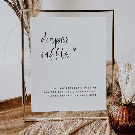 Boho Heart Diaper Raffle Baby Duschgel E100 Poster