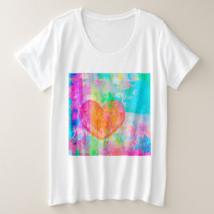 Boho Heart Große Größe T-Shirt