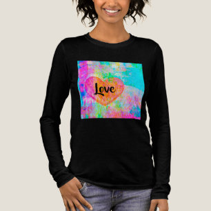 Boho Heart Liebe Black Tri-Blend Shirt