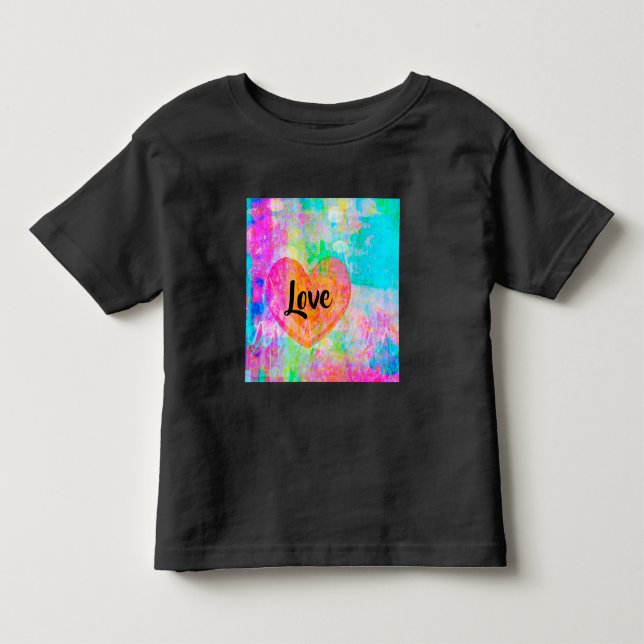 Boho Heart Liebe Kleinkind T-shirt (Vorderseite)
