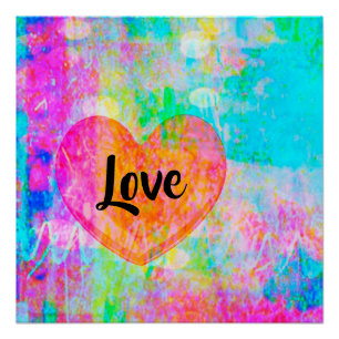 Boho Heart Liebe Poster