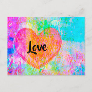 Boho Heart Liebe Postkarte