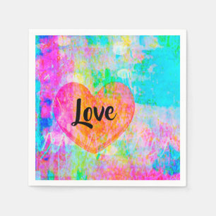 Boho Heart Liebe Serviette