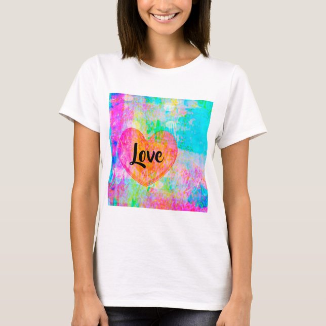 Boho Heart Liebe T-Shirt (Vorderseite)