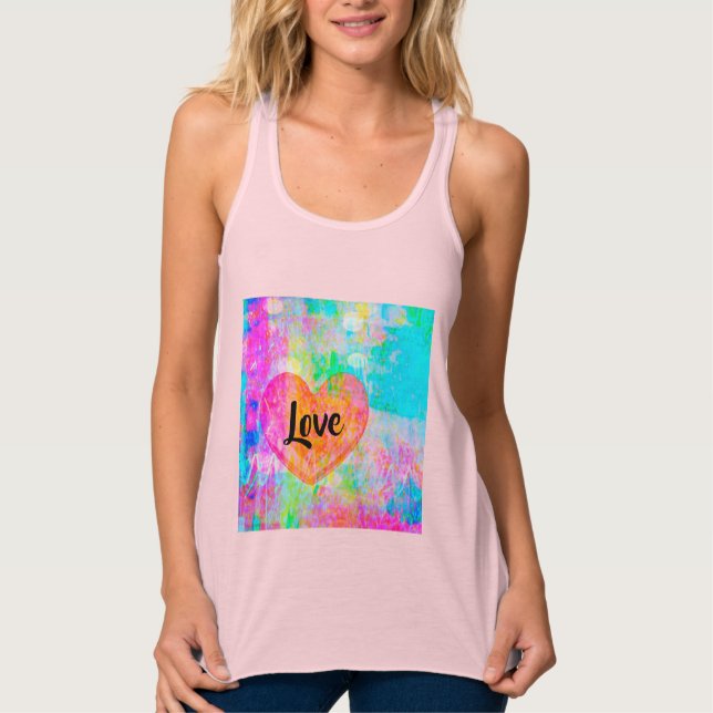 Boho Heart Liebe Tank Top (Vorderseite)