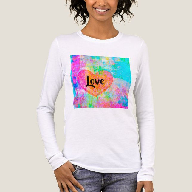 Boho Heart Liebe Tri-Blend Shirt (Vorderseite)