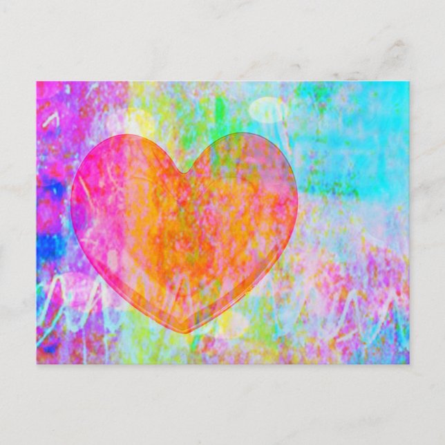 Boho Heart Postkarte (Vorderseite)