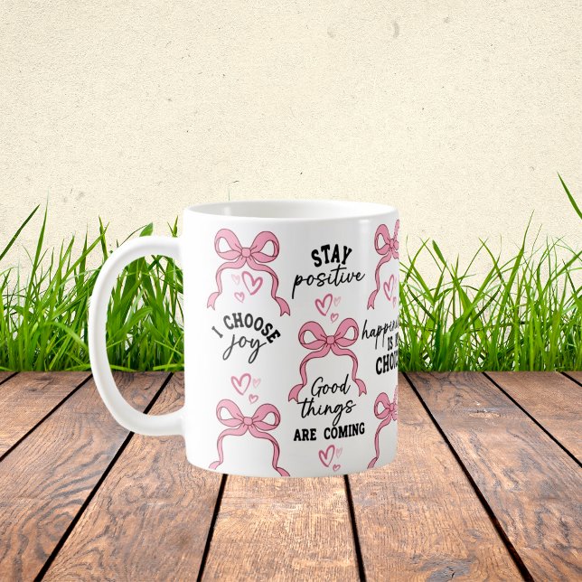Boho Heart Quote Cup, positives Empowerment-Gesche Kaffeetasse (Von Creator hochgeladen)