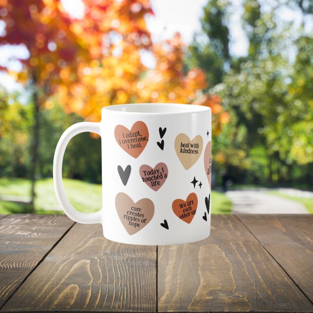 Boho Heart RN Geschenk, Krankenpflegekunst Kaffeetasse (Von Creator hochgeladen)