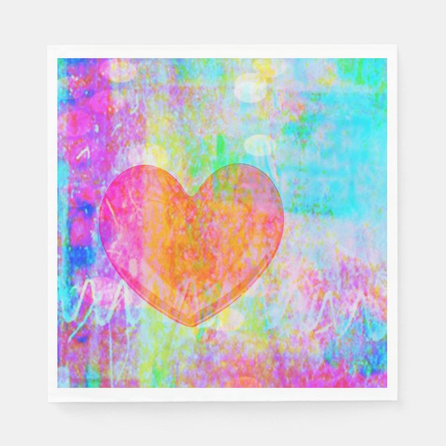 Boho Heart Serviette (Vorderseite)