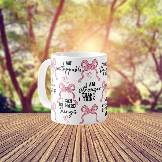 Boho Heart Zitat, Achtsame Ermächtigung Selbstvers Kaffeetasse (Von Creator hochgeladen)