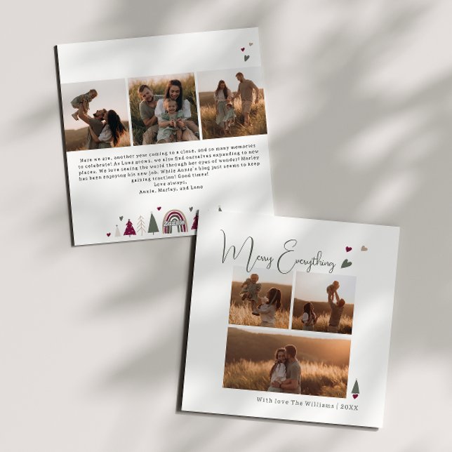 Boho Hearts Merry Alles Sechs Foto Weihnachten (Von Creator hochgeladen)