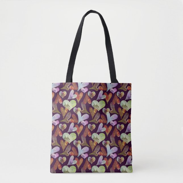 Boho Hearts Tote Bag | Original Art von Cherie | (Vorderseite)