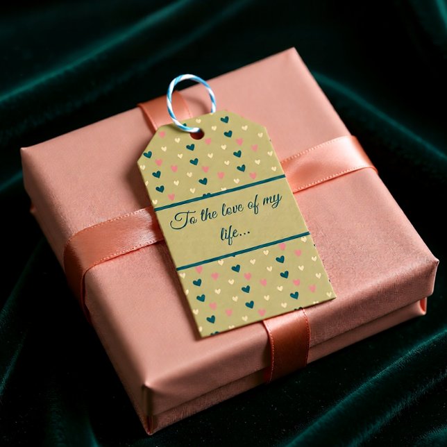 Boho Hearts und Liebe Geschenkanhänger (Boho Heart Pattern Valentine’s Gift Tags)