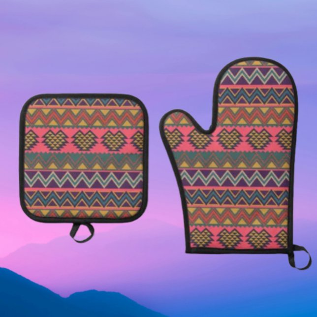 Boho Heat Guard Set - Stamm Oven Mitt & Pot Holder (Von Creator hochgeladen)