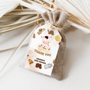 Boho Heilige Kuh Farm Baby Shower Geschenkanhänger