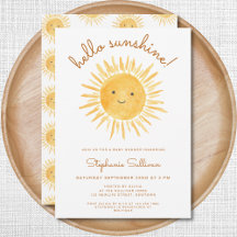 Boho Hello Sunshine Gender-Neutral Baby Dusche