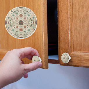 Boho Herbs Pattern Keramikknauf