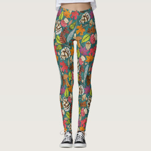 boho Herbst aquamarine Leggings
