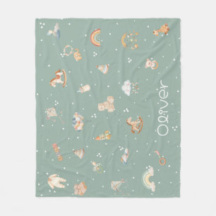 Boho-Herbst-Babyparty-Fleece-Decke Fleecedecke