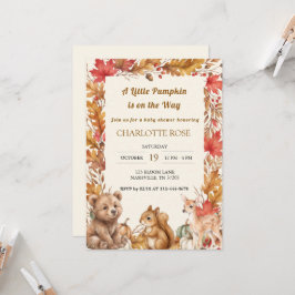 Boho-Herbst-Babyparty zum kleinen Kürbis Einladung