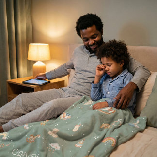 Boho-Herbst-Babyshower Fleecedecke