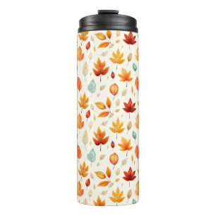 Boho-Herbst-Blattmuster - Herbstliche Schönheit mi Thermosbecher