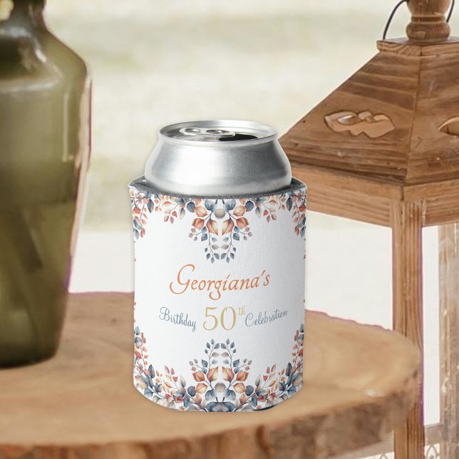 Boho Herbst bleibt 50. Geburtstag Dosenkühler (Von Creator hochgeladen)