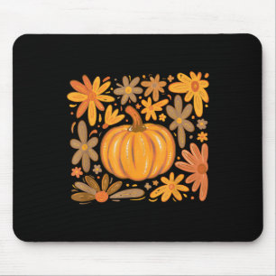 Boho-Herbst-Blumen-Kürbis, Herbst-Kürbis, Herbstla Mousepad