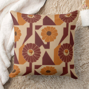 Boho-Herbst-Blumenmuster Kissen