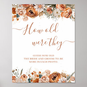 Boho Herbst Brautparty Poster