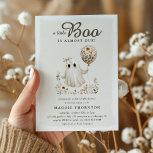 Boho Herbst Geist Blumen Halloween Baby Shower Einladung