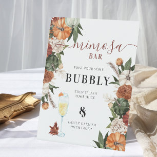 Boho-Herbst-Junggesellinnen-Abschied-Mimosa-Bar Sockelschild