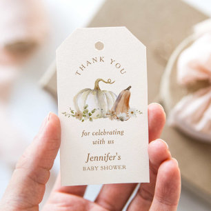 Boho-Herbst-Kürbis-Baby-Party Dankeschön Geschenkanhänger