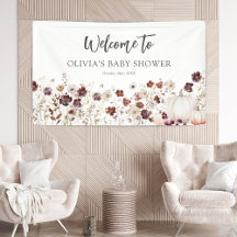 Boho-Herbst-Kürbis-Wildblumen-Baby-Party
