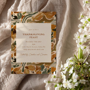 Boho Herbst Terracotta Erntedank Einladung