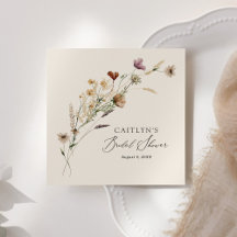 Boho-Herbst-Wildblumen-Brautparty