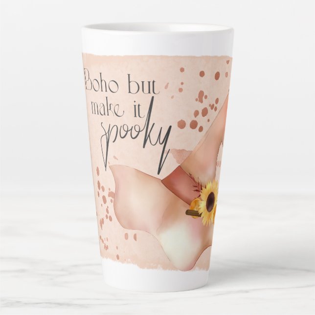 Boho-Herbst-Zitat Milchtasse (Vorderseite)