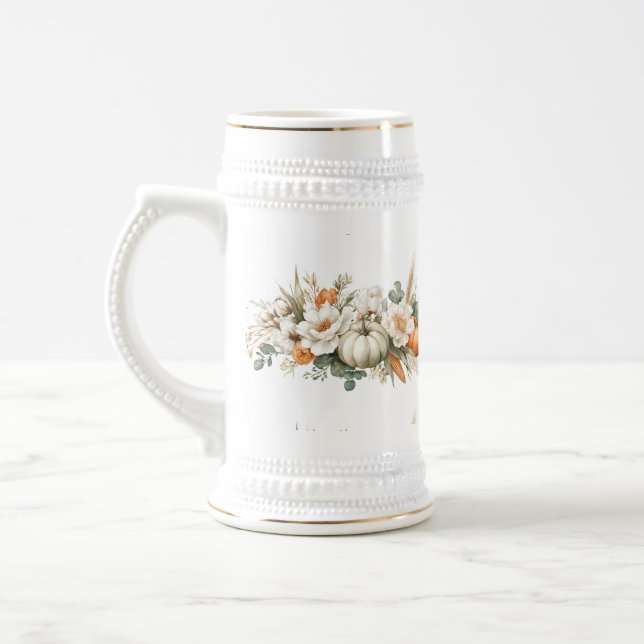 Boho-Herbstblumenarrangement Bierglas (Links)
