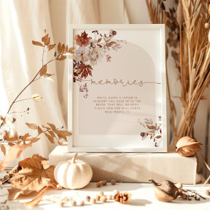 Boho-Herbstbogen-Erinnerungen mit dem Brautplakat Poster