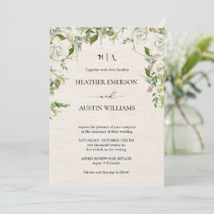 Boho-Herbstwildblume Botanische Hochzeit Einladung