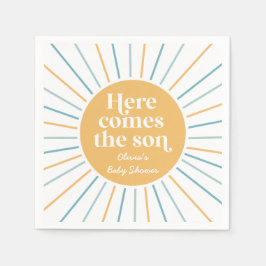 Boho Here kommt die Sonnenscheinsdusche des Sohnes Serviette