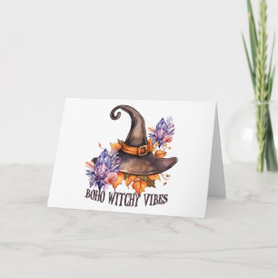 Boho-Hexen-Vibes Halloween Karte