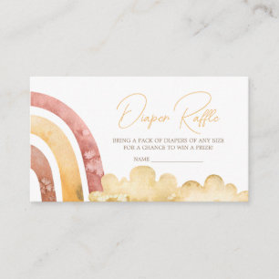 Boho Hier kommt das Son Baby Duwer Diaper Raffle Begleitkarte