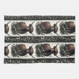 Boho Highland Cow Geschirrtuch